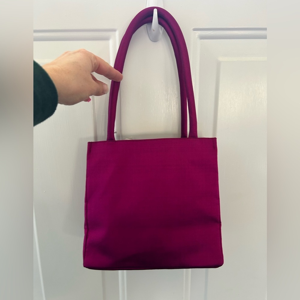 NWT Gecko Fuschia Silk Amber Bag - Picture 4 of 11